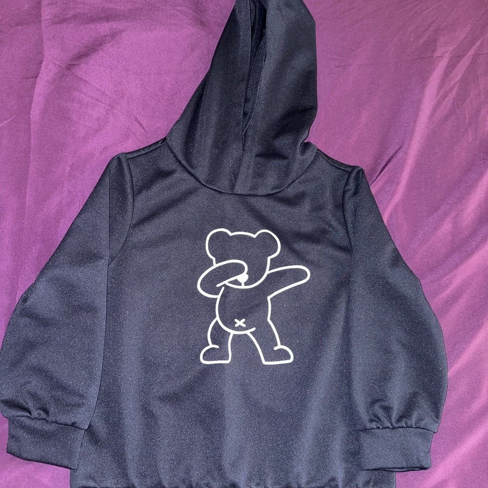 Kids Blue Hoodie with Bear Design